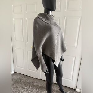 White House Black Market asymmetrical top in grey